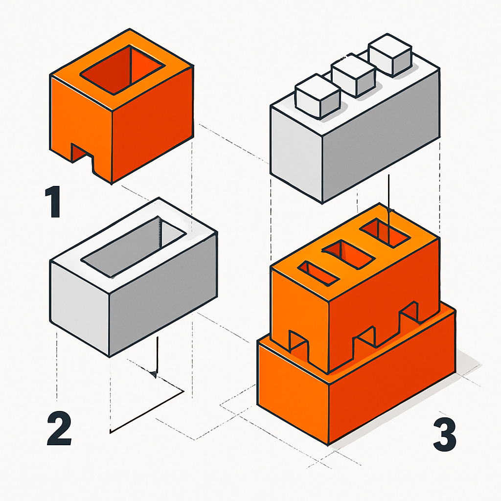 Schéma d'assemblage Speedblok